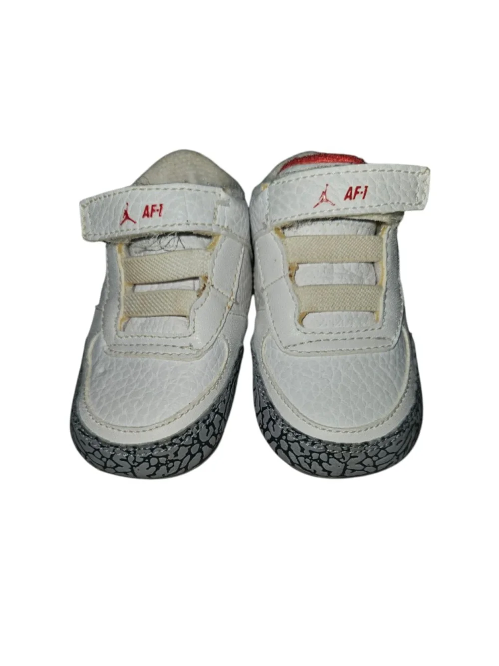 Baby Nike Air Force 1 & RARE Jordan Crib Shoes 2C Black White